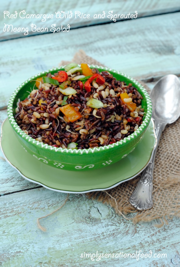 Red Camargue Wild Rice and Sprouted Moong bean Salad | simply.food