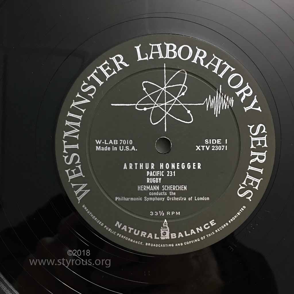 The Styrous® Viewfinder 20,000 vinyl LPs 131 Arthur Honegger