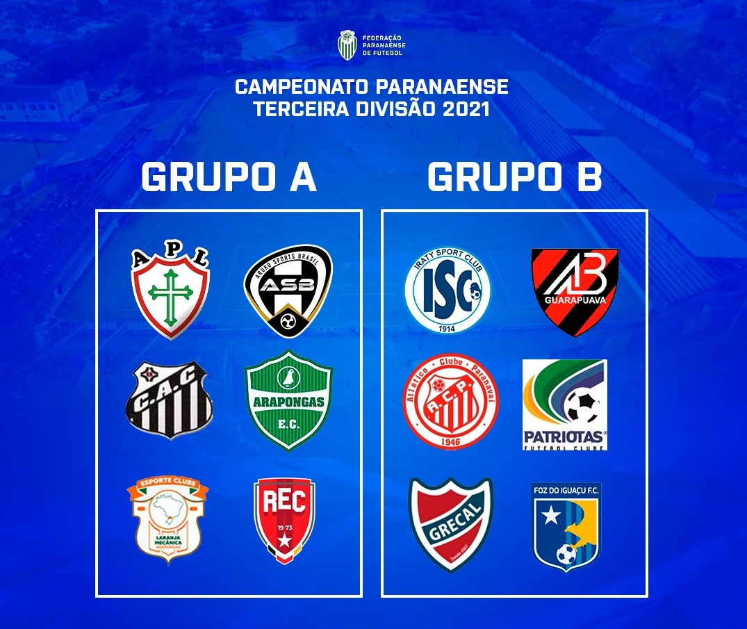 Intervalo da Notícias Ficou definido os grupos do Campeonato Paranaense da 3ª Divisão do Paraná