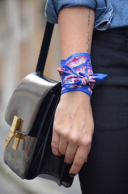 Cool Chic Style Fashion : Hermes Twilly as a Bracelet. - Today / Tomorrow Theyallhateus 