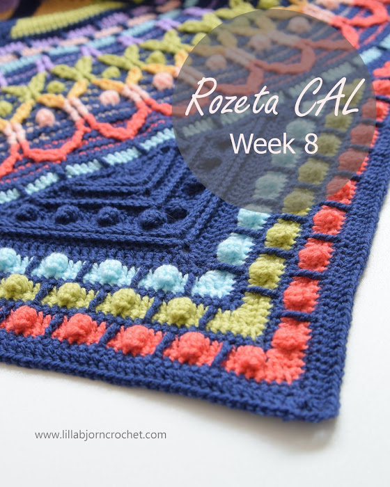 Rozeta CAL: week 8 Squaring up a mandala