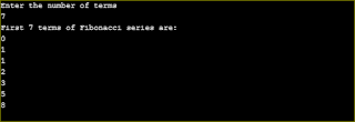 Fibonacci series Program example in C 