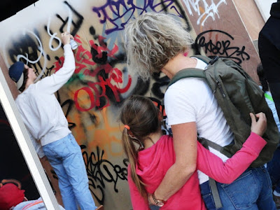 graffiti au Mont des Arts