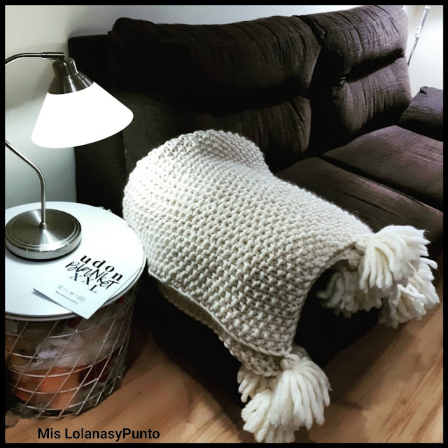 Manta a punto. Udon Blanket XXL Mis LolanasyPunto