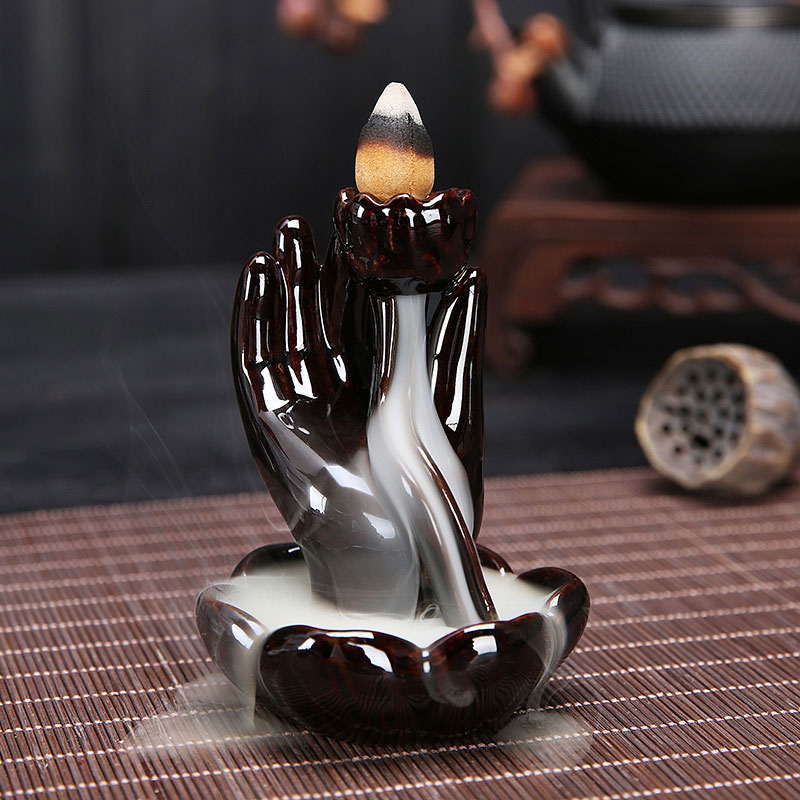 Backflow Incense Burner Holder Ceramic Zen Incense Waterfall Censer