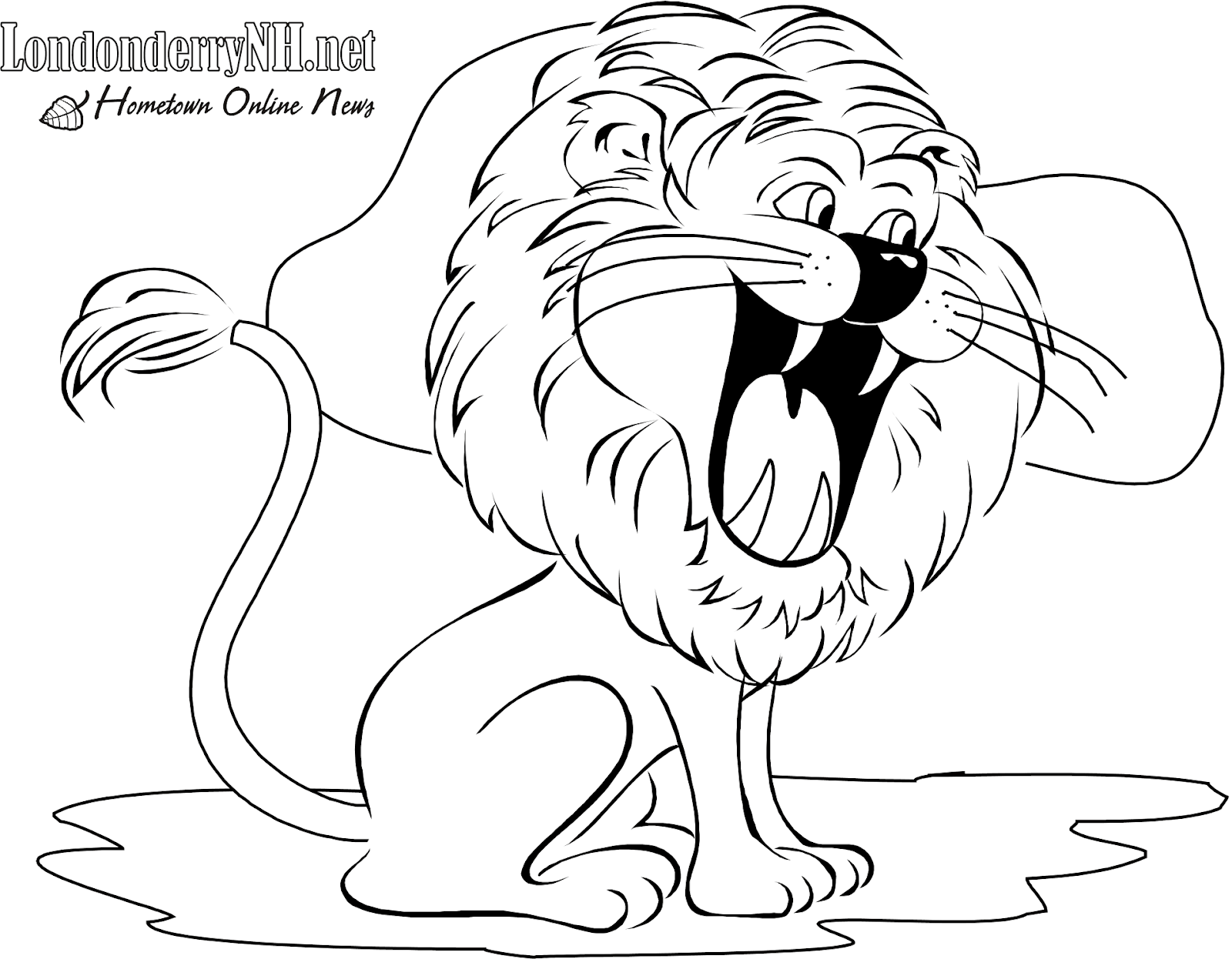 Kumpulan Gambar Kartun Singa Hitam Putih Terbaru Sobponsel