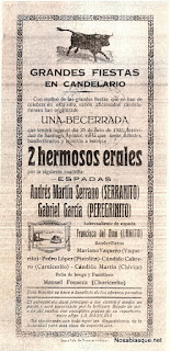 Cartel de toros de Candelario Salamanca 1931