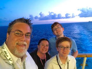 David Brodosi and family traveling to Mexico on a cruise ship.