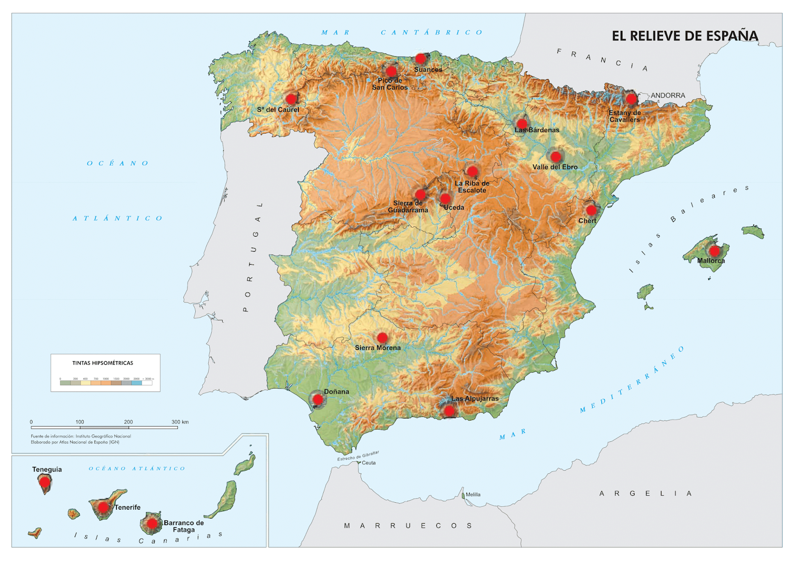 Blog de Biologia: El relieve de España