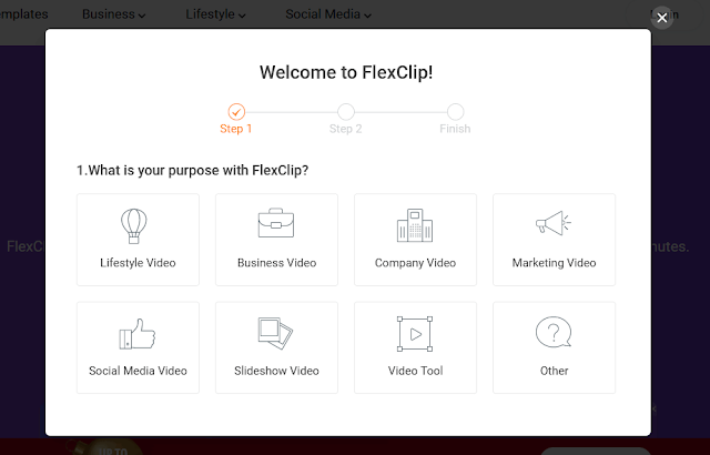 شرح التسجيل في flexclip