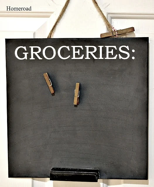 DIY Chalkboard Metal Dollar Store Signs. Homeroad.net