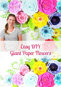 Giant paper flower backdrop. How to make Giant paper flowers. 