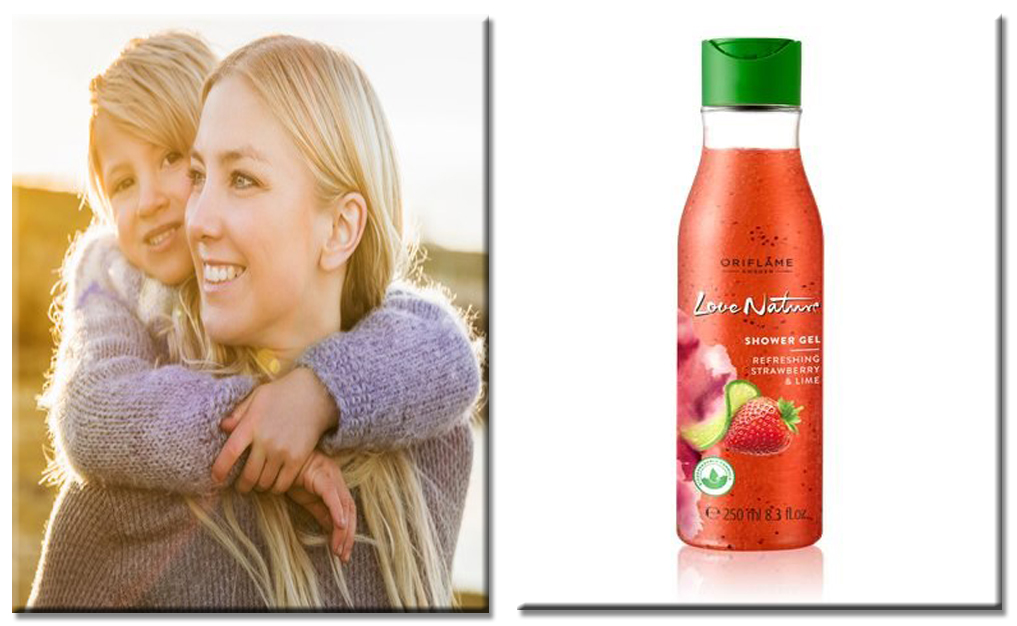 ORIFLAME Love Nature Exfoliating Shower Gel Refreshing Strawberry