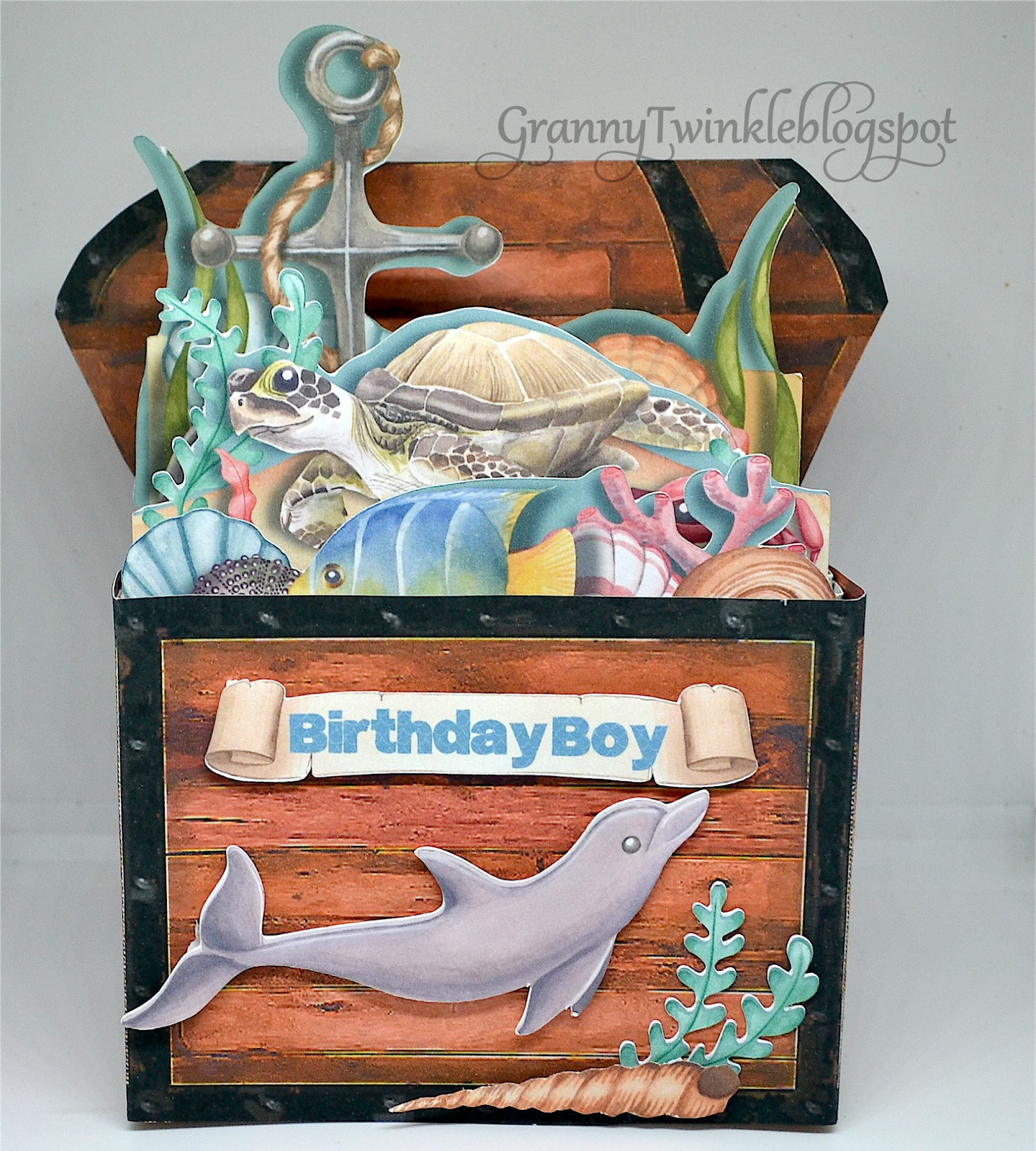 Granny Twinkle crafts Treasure Chest card