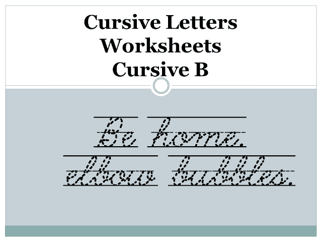 Cursive Letters Worksheets - Cursive B