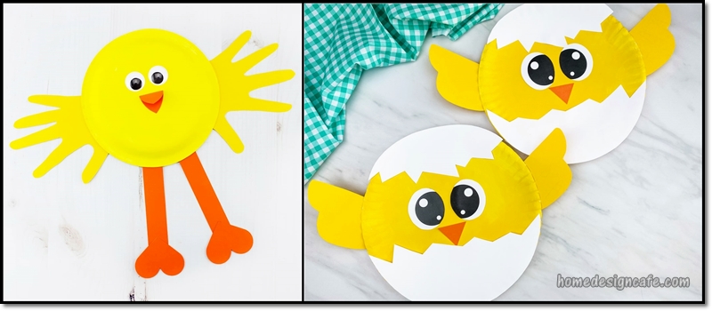 Easter Chick Paper Plate Craft, Easter Craft Ideas for Kids