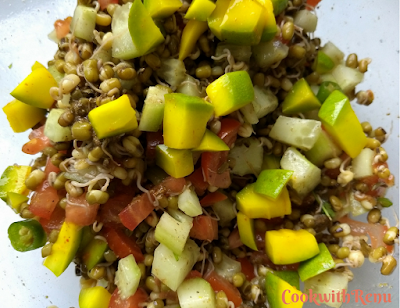 Sprouted Mung Bean & Mango Salad