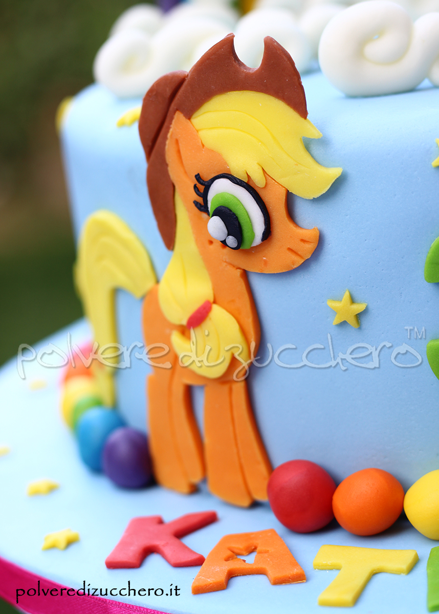 my little pony cake design mini pony polvere di zucchero pasta di zucchero torta decorata rainbow dash applejack rarity