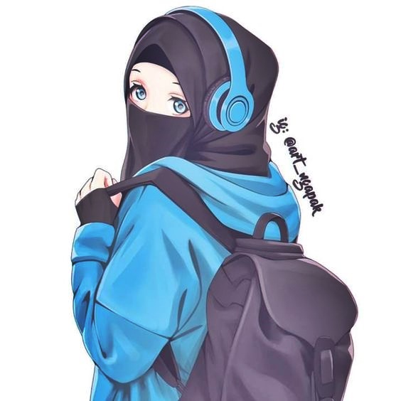 Gambar kartun muslimah bercadar