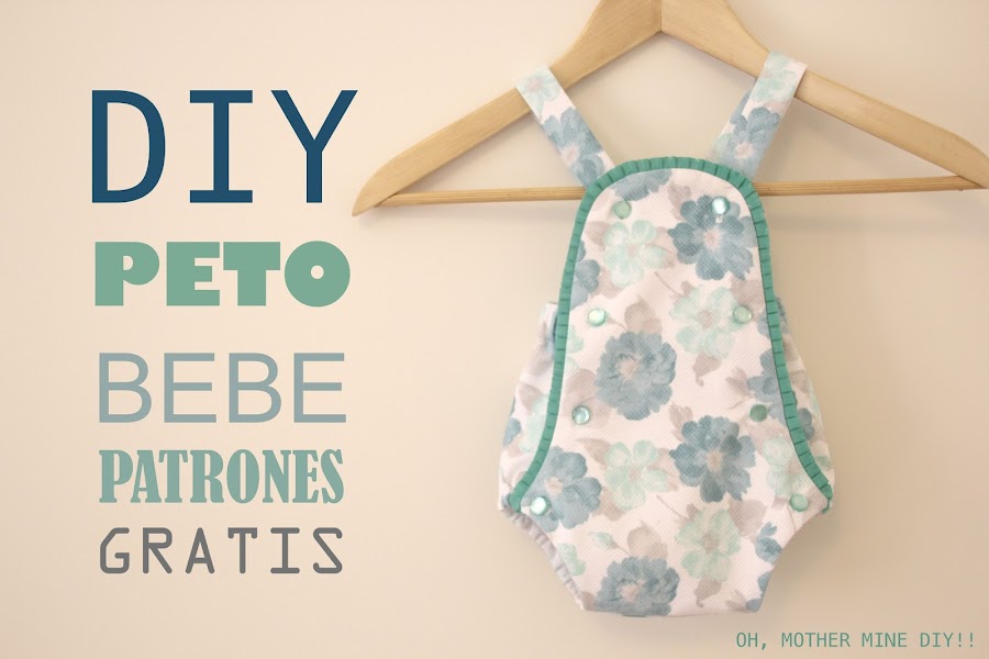 DIY Peto PELELE de bebe (patrones gratis) | Manualidades