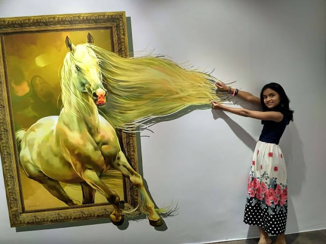 3D Paintings on Wall: 3d Magic Art Painting of the Horse