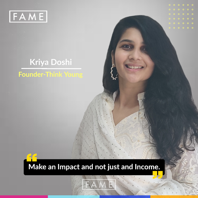 Kriya Doshi | Founder - Think Young An Entrepreneurship and leadership academy for Students aged 11 and beyond.