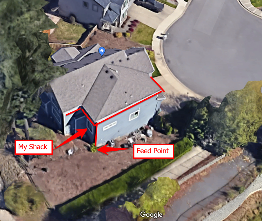 Charlie Bottita's Adventures W7RTA Home QTH Rain Gutter Antenna