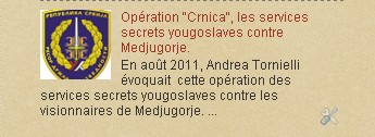 Opération "Crnica", les services secrets yougoslaves contre Medjugorje.