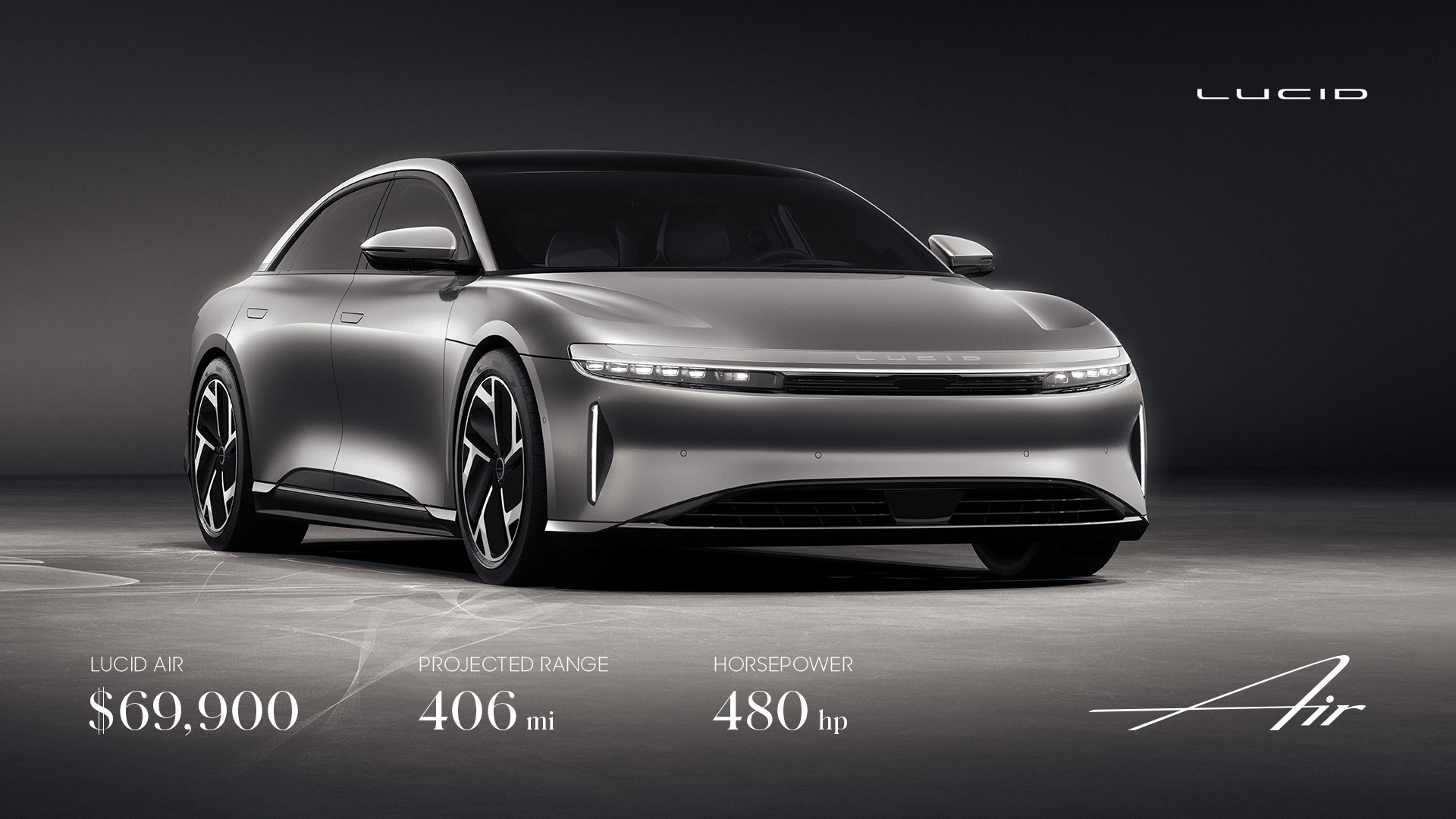 Lucid Motors Expands Luxury EV Lineup with Its Most Attainable Lucid Air Model Yet, Featuring 406 Miles of Range and 480 horsepower from just $69,900