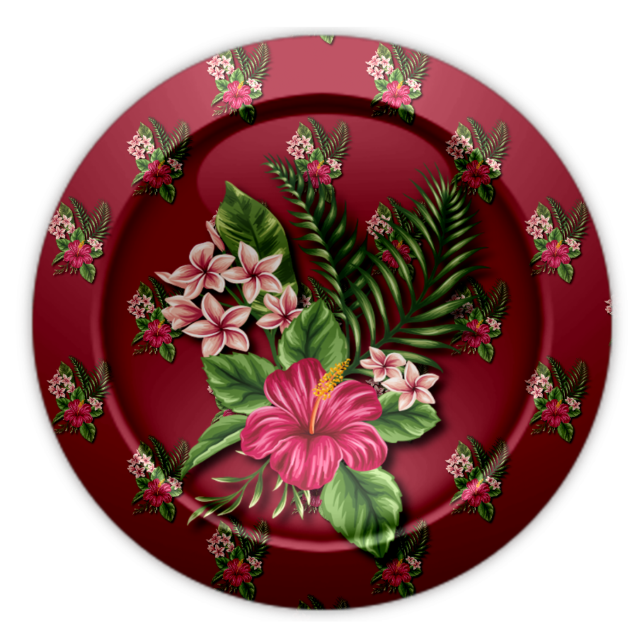 M. Michielin Alphabets TROPICAL FLOWERS HAWAII ALPHABET AND ICONS PNG