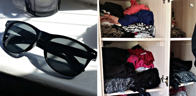 Sunglasses and my sorted wardrobe.