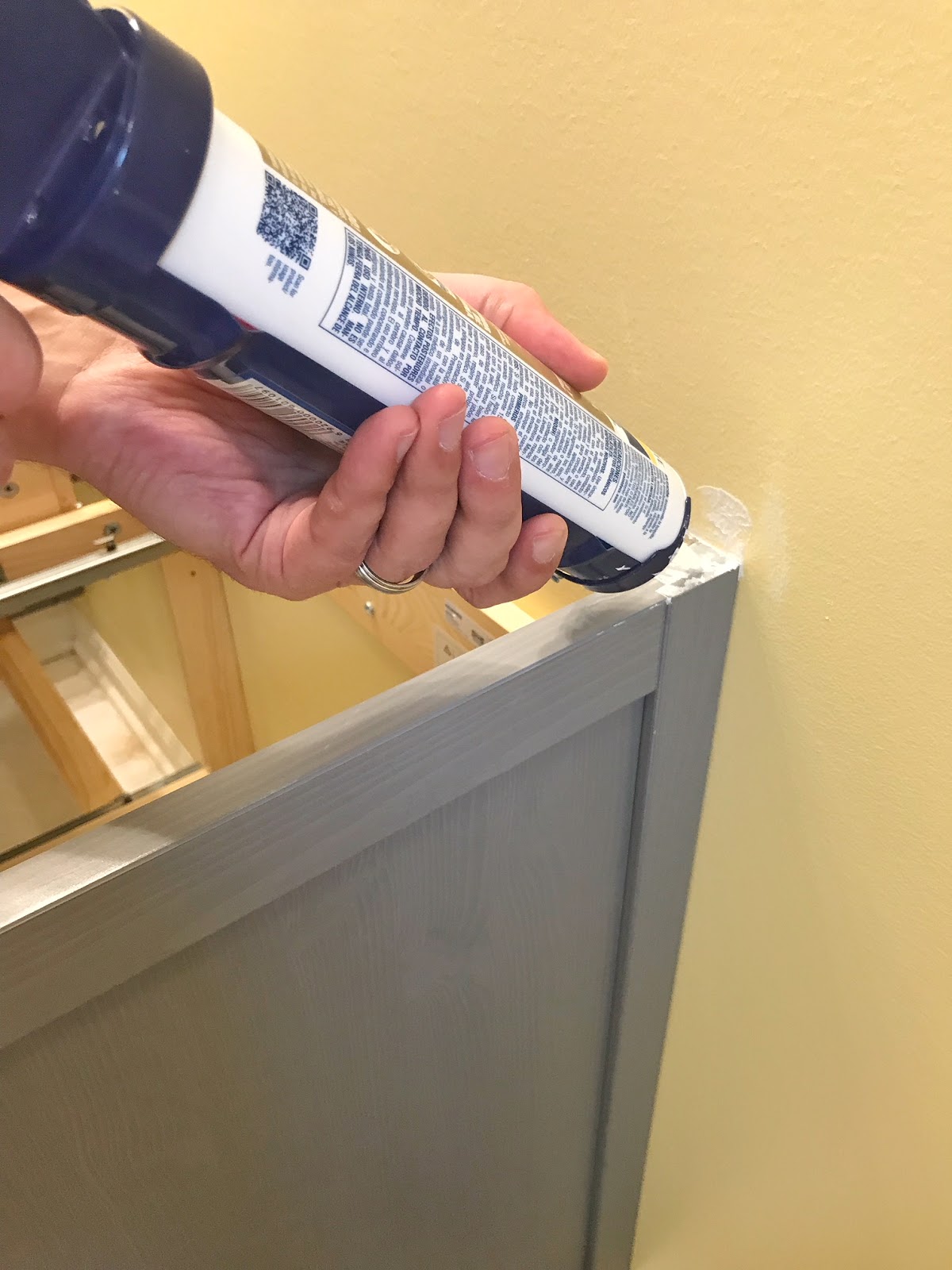 One Room Challenge Week 3 Bathroom Vanity Install R&R at home