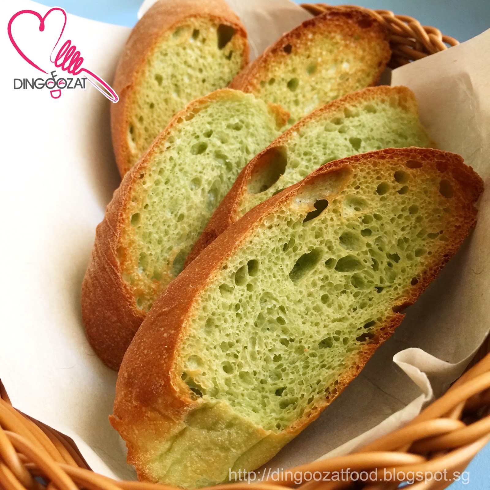 Miki's Food Archives Green Tea Baguette 绿茶法国面包