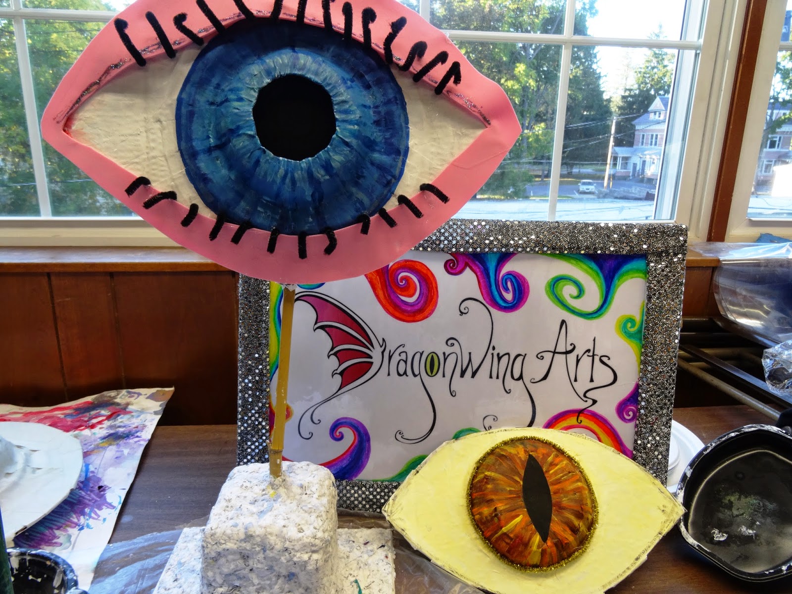There's a Dragon in my Art Room Giant eyeballs?!?