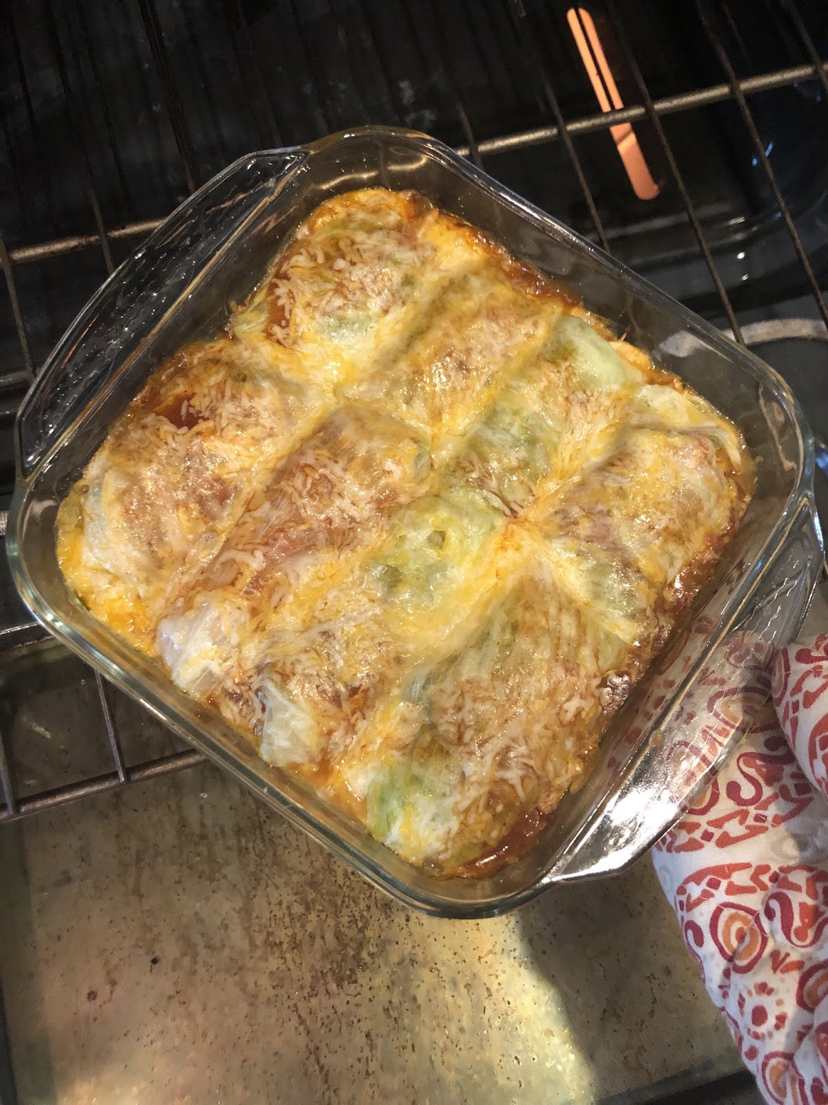 LowCarb Cabbage & Chicken Enchiladas