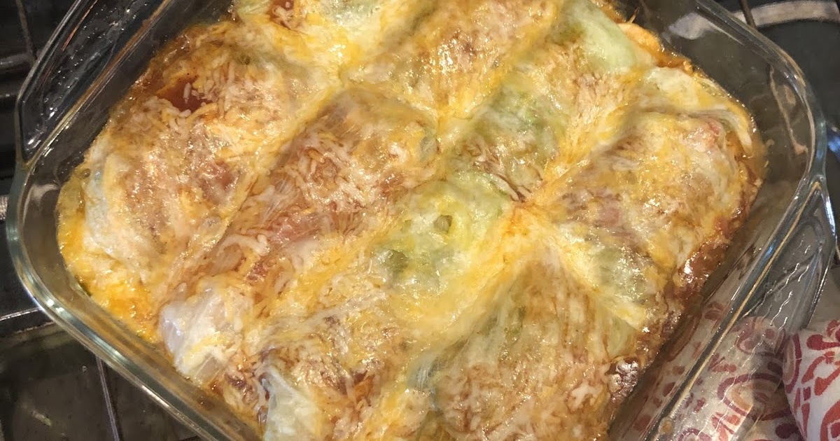 LowCarb Cabbage & Chicken Enchiladas