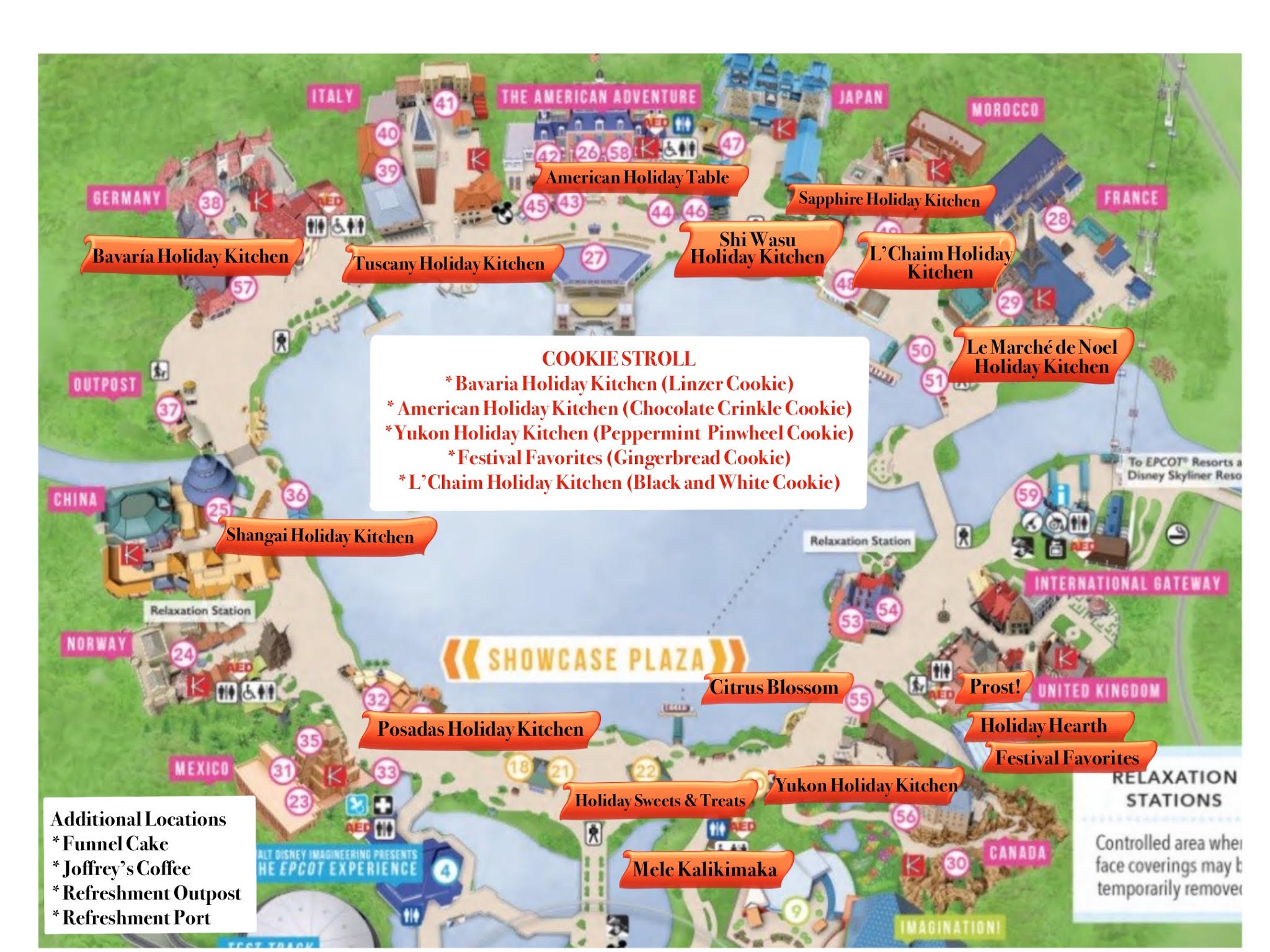 Epcot Printable Map