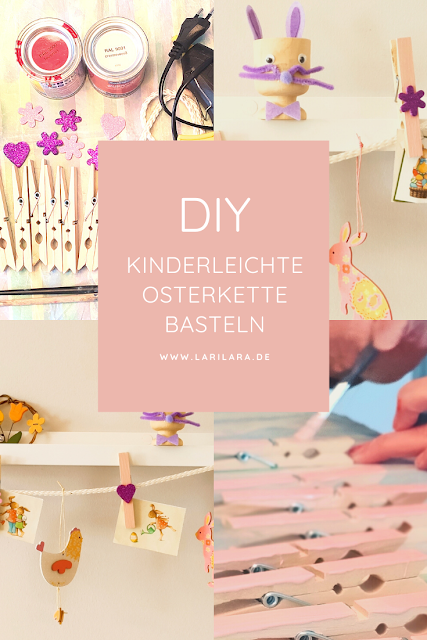 Mit Kindern eine Postkartenkette zu Ostern basteln