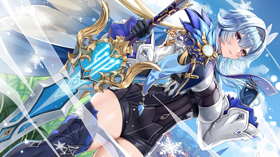 Eula Sword Genshin Impact 4K 2801a Wallpaper PC Desktop