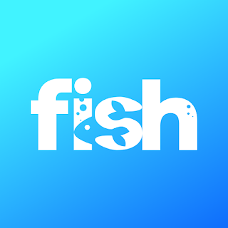 fish logo text