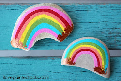 rock painting rainbow painted easy rocks tutorial beginners craft games watercolor tutorials keep ladybug winter