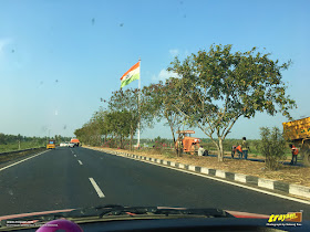On the national highway NH 16 (formerly numeberd NH 5), near the city of Eluru, in Andhra Pradesh