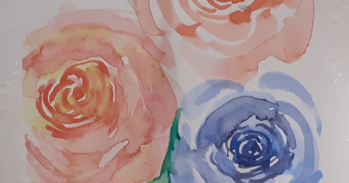 Loose Watercolor Roses