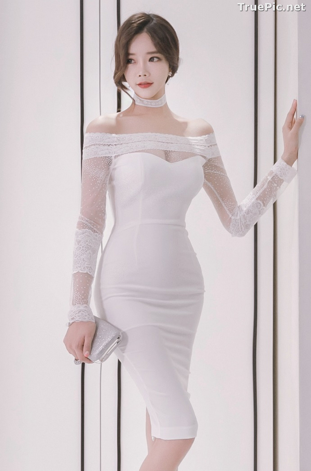 Korean Fashion Model Kang Eun Wook Slim Fit Bodycon Dress