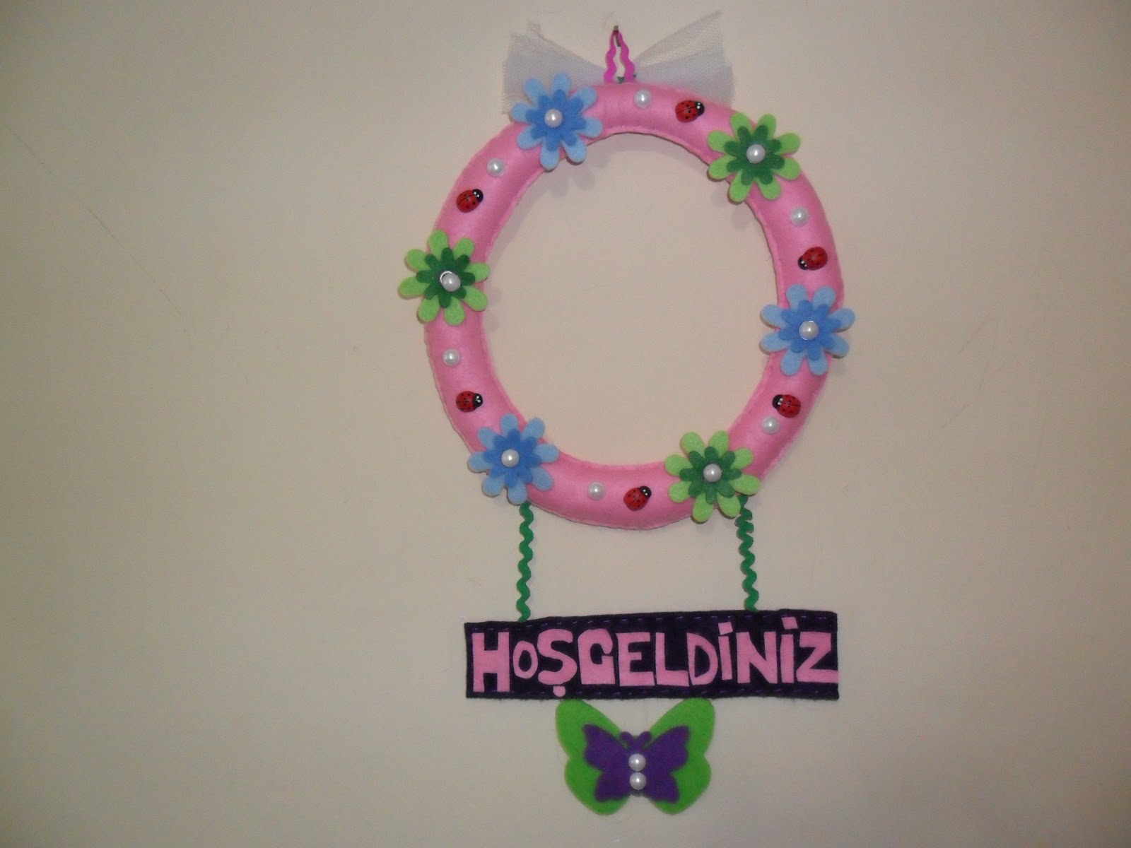 Bir Dalda İki Baykuş keçeden duvar süsü