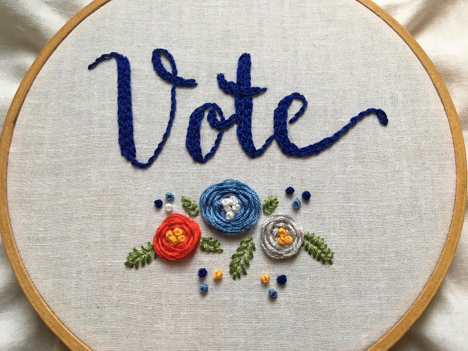 vote 2016 embroidery