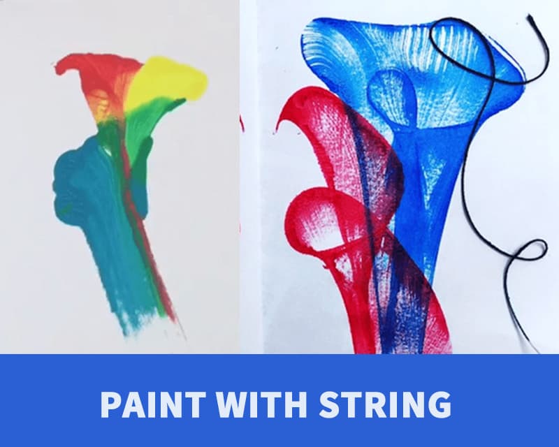 String Pull Painting Easy Art Project Science Experiments for Kids