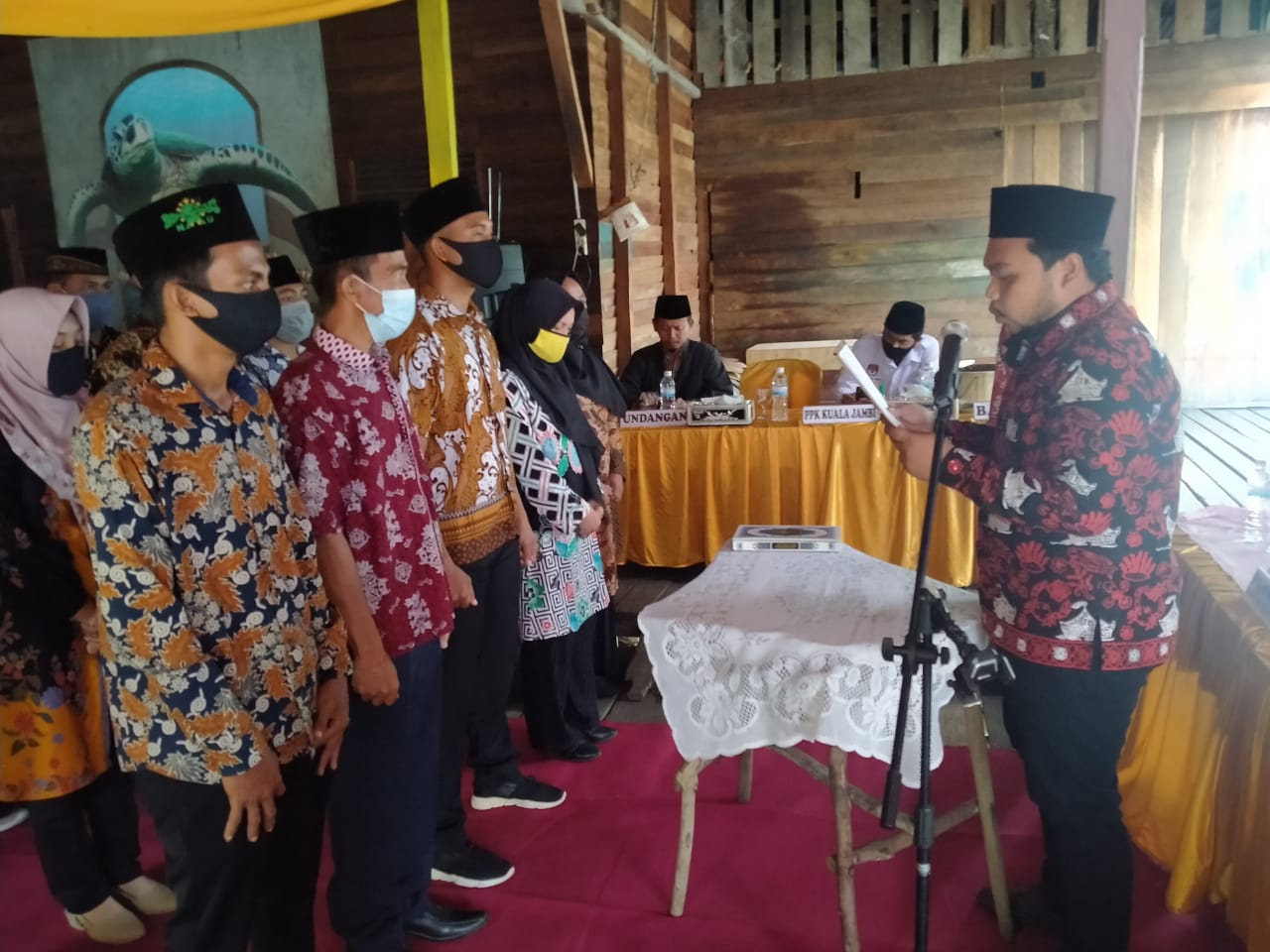 Panwaslu Kecamatan Kuala Jambi Lantik 39 Anggota PTPS Se-Kecamatan Kuala Jambi