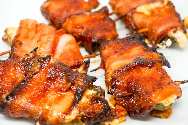 Air Fryer BBQ Bacon-wrapped Jalapeno Poppers