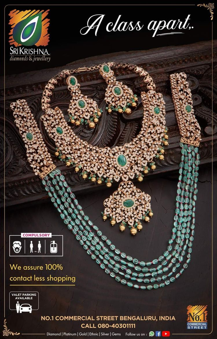 Diamond Emerald Set Beads Jewellery Jewellery Designs